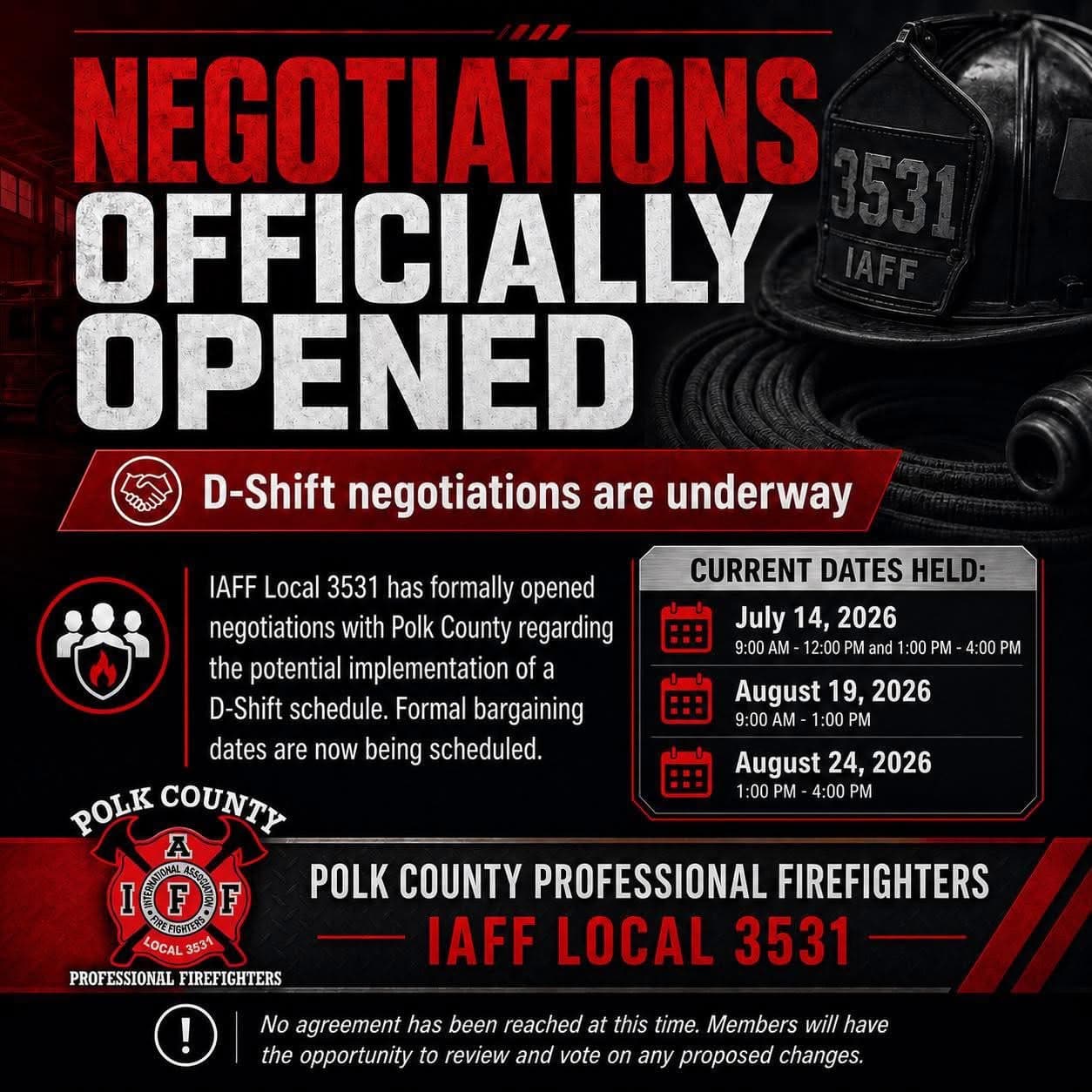 Polk County Local 3531 Opens D-Shift Negotiations